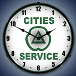 Cities Services LED Backlit Clock
