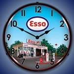 Esso Station LED Backlit Clock