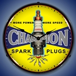 Champion Plugs Vintage LED Backlit Clock