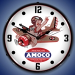 Amoco Avaition LED Backlit Clock
