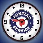 Pontiac Service LED Backlit Clock