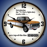 1971 Chevrolet Truck LED Backlit Clock