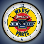 Chevy Parts 2 W/numbers LED Backlit Clock