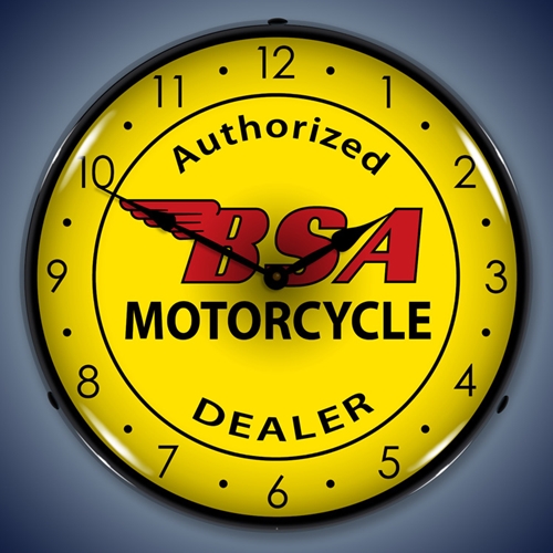 BSA Motorcycle LED Backlit Clock