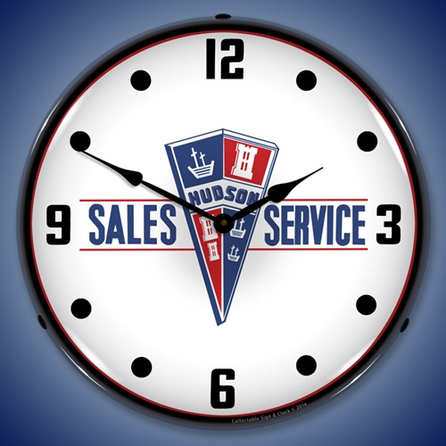 Hudson Sales and Service LED Backlit Clock