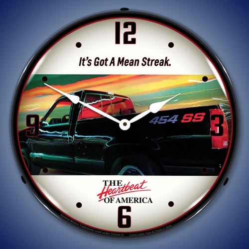 Chevrolet 454 SS Truck LED Backlit Clock