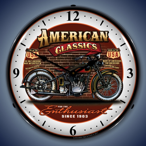 American Classic Bike LED Backlit Clock