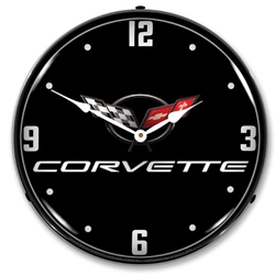 C5 Corvette Black Tie LED Backlit Clock