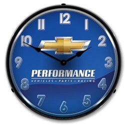 Chevy Bowtie Performance LED Backlit Clock